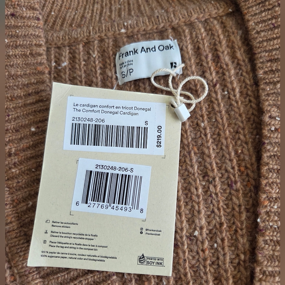 NWT - Frank & Oak Women’s Oversized Merino Wool Alpaca Blended Cardigan - XL - Picture 10 of 11